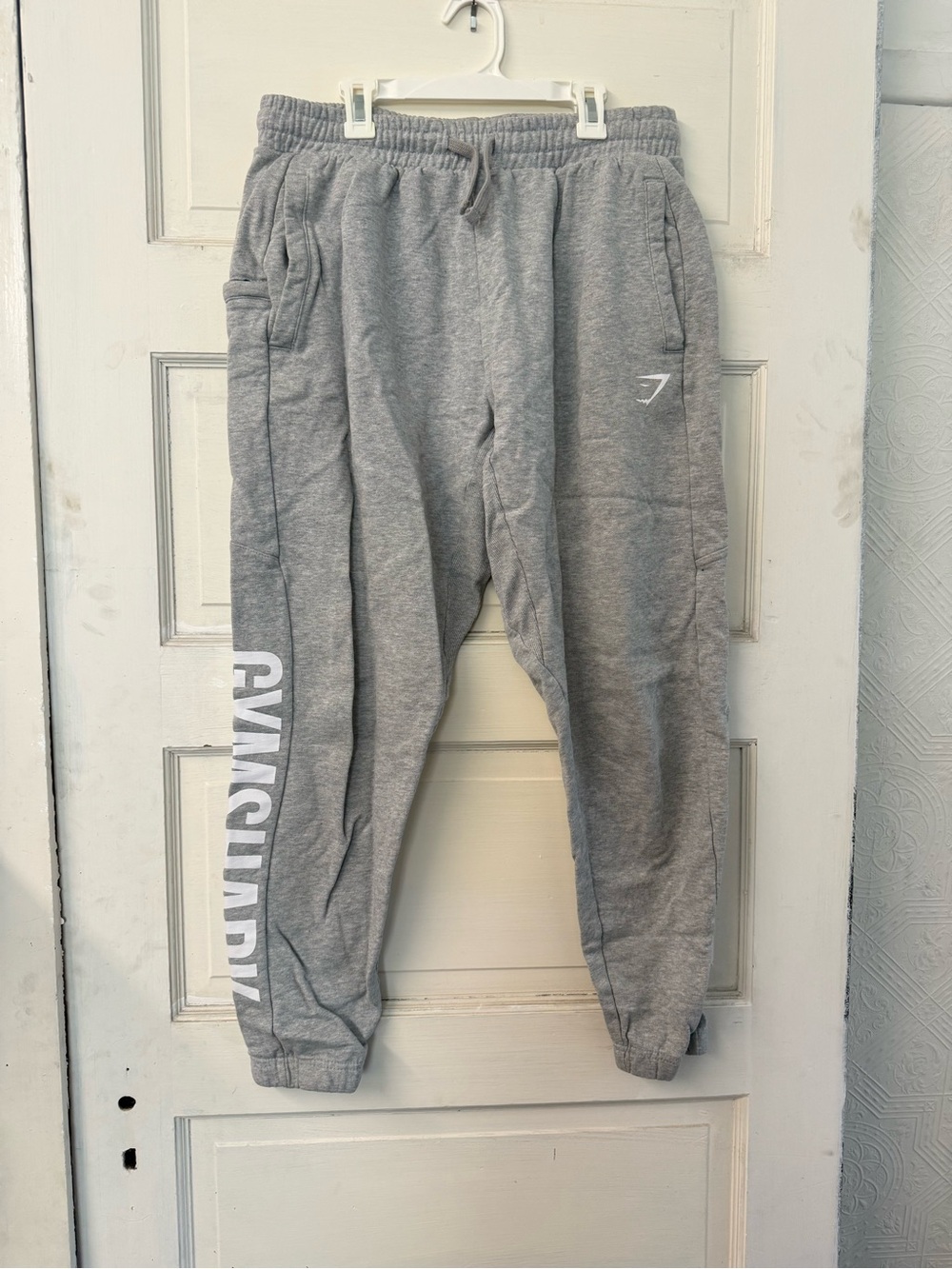 Gymshark Kids Light Gray Logo Joggers